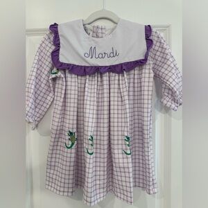 NWT Cajun “Mardi” Gras embroidered dress